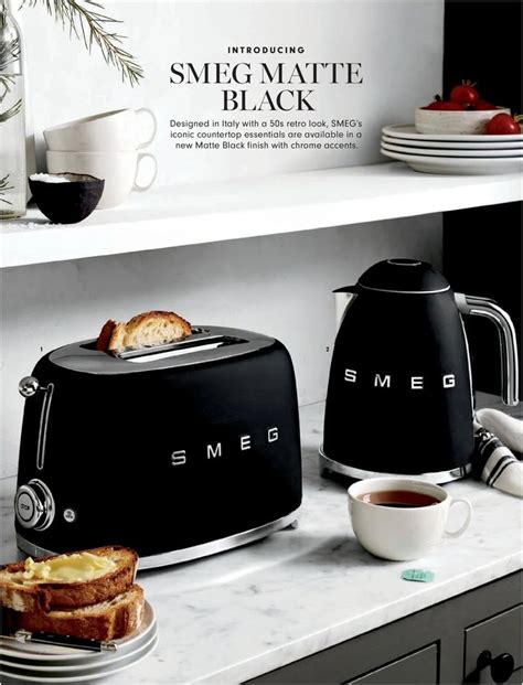 Smeg 50s Style Retro Kettles & Toasters - Matte Black | Smeg, Kettle and toaster, Smeg kettle