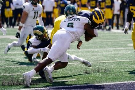 Michigan Quarterback Alex Orji Defended By Editorial Stock Photo ...