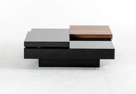 Ambry Modern Walnut and Black Coffee Table - Coffee Tables - Living ...