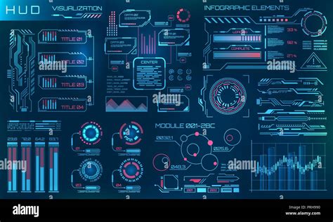 Futuristic HUD Design Elements. Infographic or Technology Interface for ...