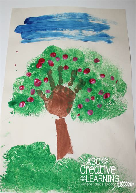 Handprint Apple Tree Kids Craft