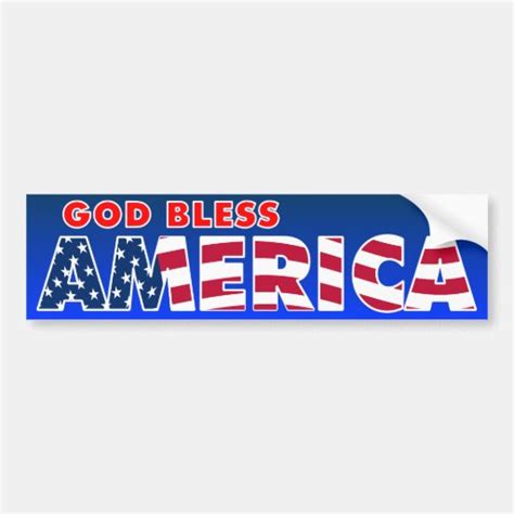 God Bless America Bumper Sticker | Zazzle