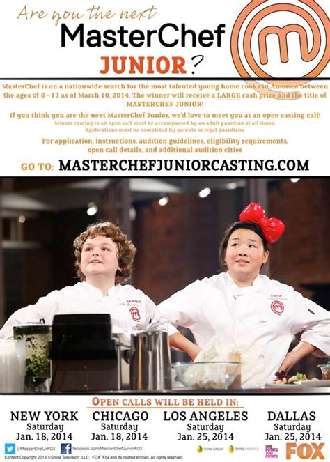 masterchef junior casting call – Auditions Free