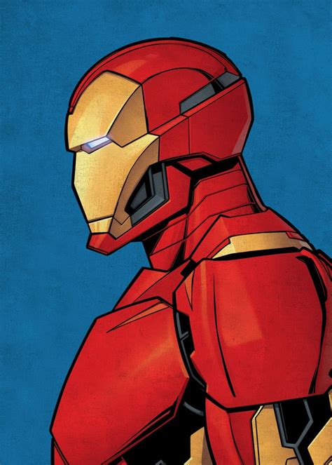 'Iron Man' Poster, picture, metal print, paint by Marvel | Displate ...