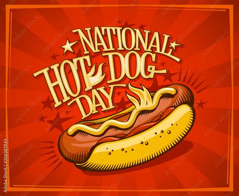 National hot dog day banner design Stock Vector | Adobe Stock