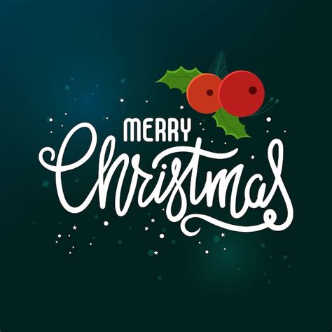 Premium Vector | Merry christmas typography design