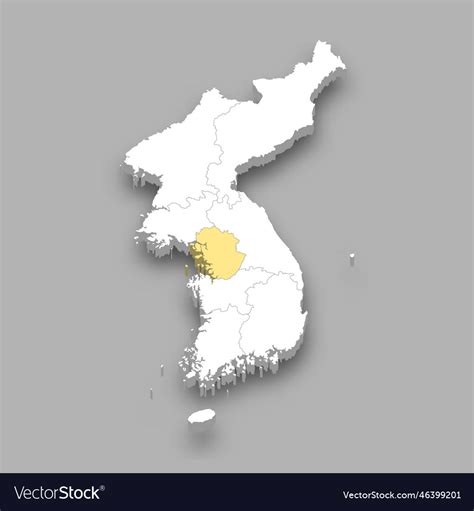 Gyeonggi historical region location within korea Vector Image