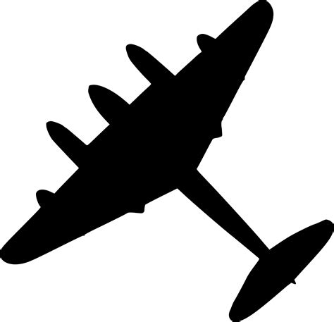 Bomber Silhouette at GetDrawings | Free download