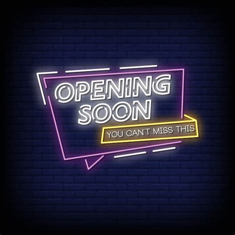 Premium Vector | Opening soon neon signs style text vector