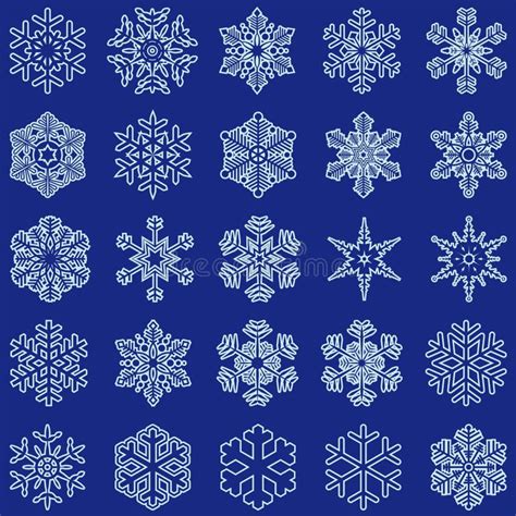 Collection Christmas Snow Flakes Stock Vector - Illustration of ...