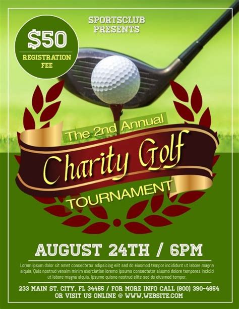 charity golf tournament flyers, golf event flyers, golf tournament ...