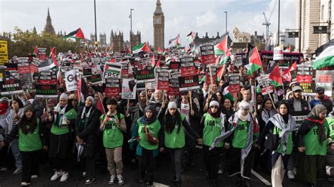 Pro-Palestinian protesters demand ceasefire in London march