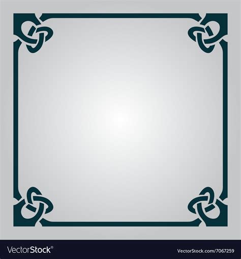 Elegant Celtic frame Royalty Free Vector Image