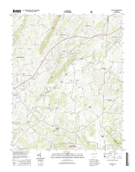 MyTopo Chuckey, Tennessee USGS Quad Topo Map