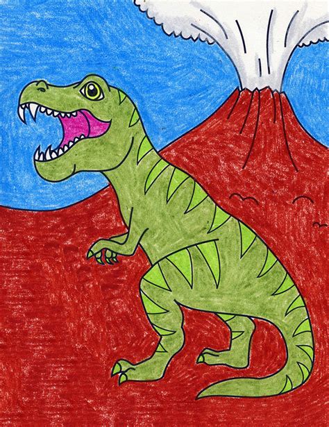 How to Draw a Dinosaur · Art Projects for Kids