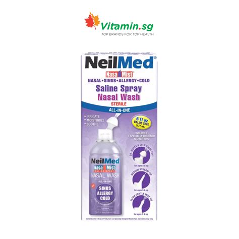 NeilMed NasaMist All-in-One Saline Nasal Spray, 6 oz. | Vitamin SG