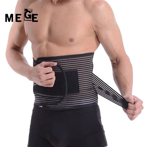 MEGE Men Women Exercise Belt Lumbar Support Breathable, Waist Support Safety fitness belt ...