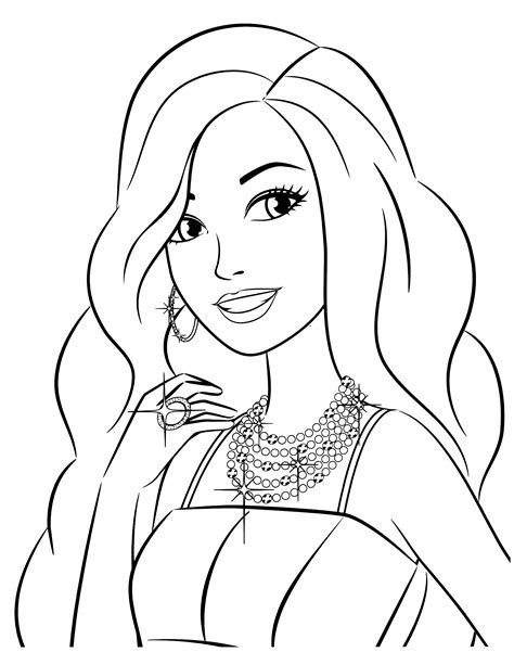 Barbie Full Size Coloring Pages