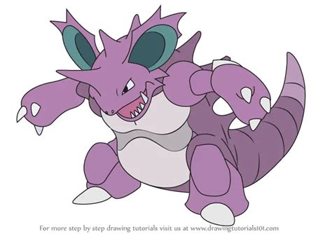 Learn How to Draw Nidoking from Pokemon (Pokemon) Step by Step : Drawing Tutorials