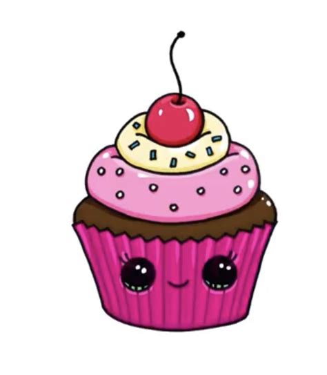 Cute Kawaii Cupcake | Cute kawaii drawings, Kawaii drawings, Kawaii doodles