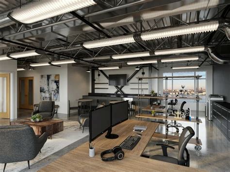 Before & After: Industrial Open Concept Office Design - Decorilla Online Interior Design