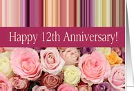 12th Wedding Anniversary Cards from Greeting Card Universe