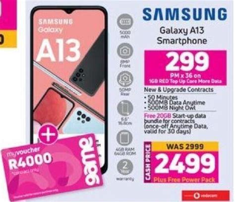 Samsung Galaxy A13 Smartphone offer at Game