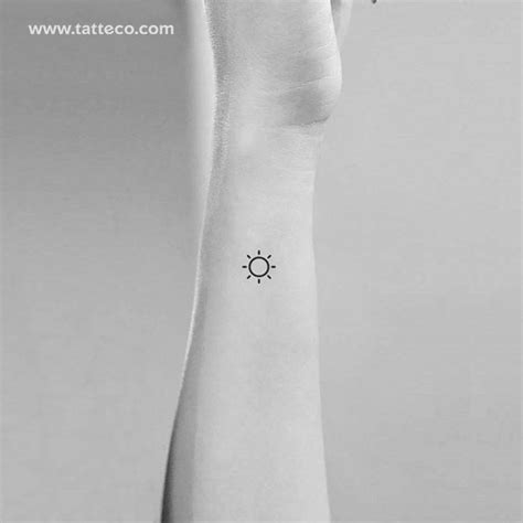 Minimalist sun tattoo, get it here