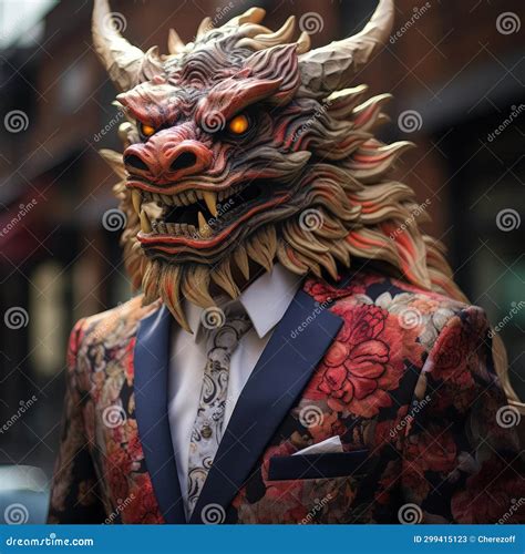 Chinese dragon in costume stock image. Image of dragon - 299415123