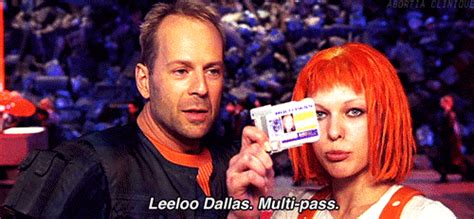 The Fifth Element (1997) Quote (About multi pass Leeloo Dallas gifs) - CQ