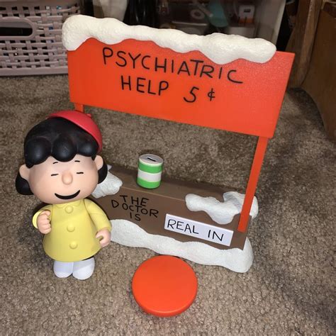 Vintage 2003 Peanuts LUCY Van Pelt w Psychiatric Mood Booth Set The DOCTOR IS IN | #4591103137