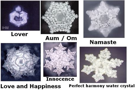 Masaru Emoto water crystals. | Crystal pattern, Water patterns, Masaru emoto