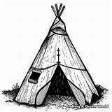 Tepee Coloring Pages  Free & Printable sketch template