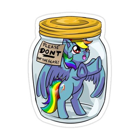 "Pony in a Jar: RainbowDash" Sticker for Sale by DawnAllies in 2023 ...