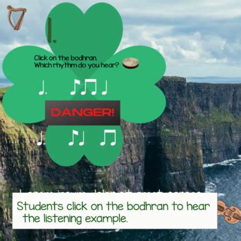 Dotted Quarter Note Rhythm Activity Boomcards™ for St. Patricks | TPT