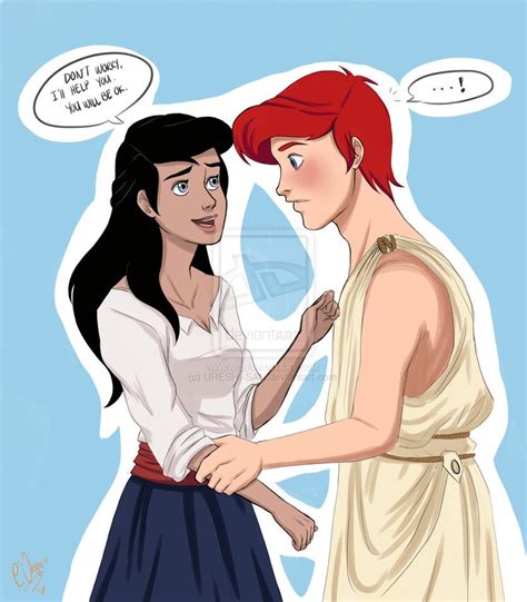 Male Ariel as Arrol and Female Prince Eric as Princess Erica in Genderbent style Disney Gender ...