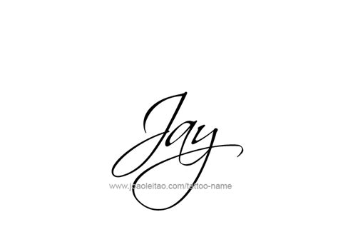 Jay Name Tattoo Designs in Cursive Styles