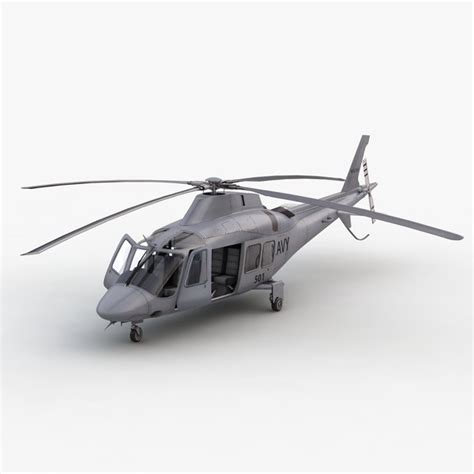 3d model agusta helicopter interior