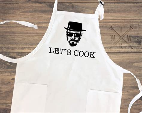 Let's Cook Personalized Apron Apron for Men Custom Mens | Etsy