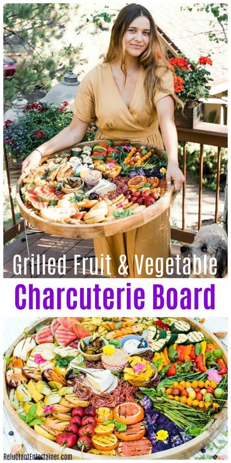 Grilled Fruit Vegetable Charcuterie Board - Reluctant Entertainer