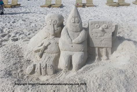 Spongebob Characters - The Sandman Sand Sculptures