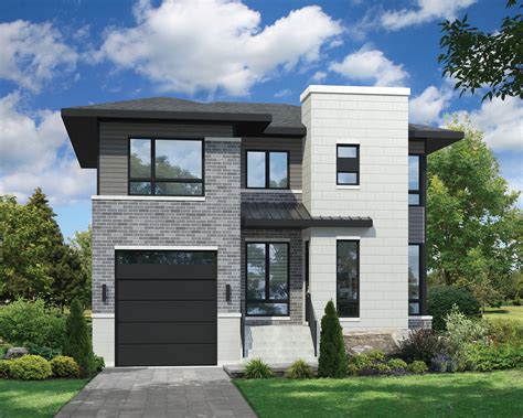 Two-Story Contemporary House Plan - 80806PM | 2nd Floor Master Suite, CAD Available, Canadian ...
