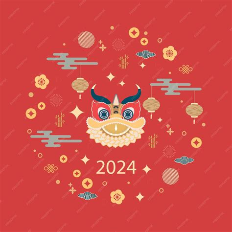 Premium Vector | Chinese new year 2024 year of the dragon zodiac banner template for chinese new ...