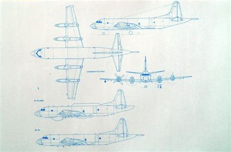 Lockheed P-3C Orion Blueprint | Blueprints, Lockheed, Orion