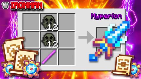 Crafting the Ironman HYPERION… (Hypixel Skyblock Ironman) Ep.394 - YouTube