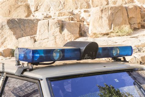 sirens and lights of an old police car Stock Photo | Adobe Stock