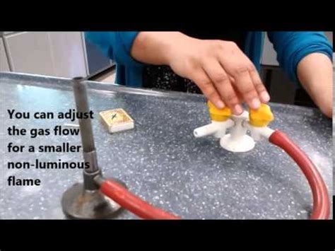 Bunsen burner heating experiment - YouTube