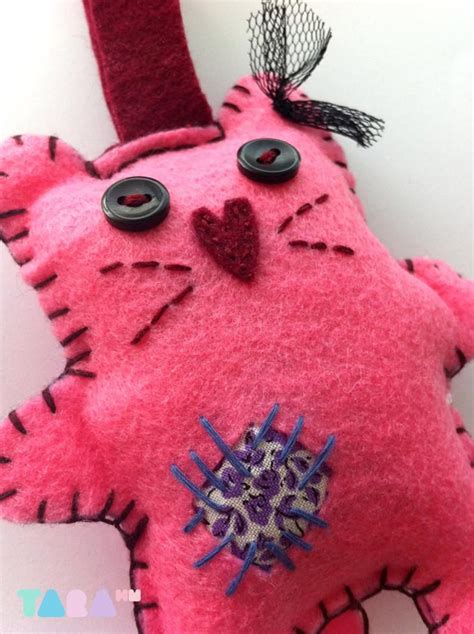 DIY Felt Pattern Cat with Patches, Fabric Cat Toy, PDF Instant Download, TaraCat, DIY Pdf Sewing ...