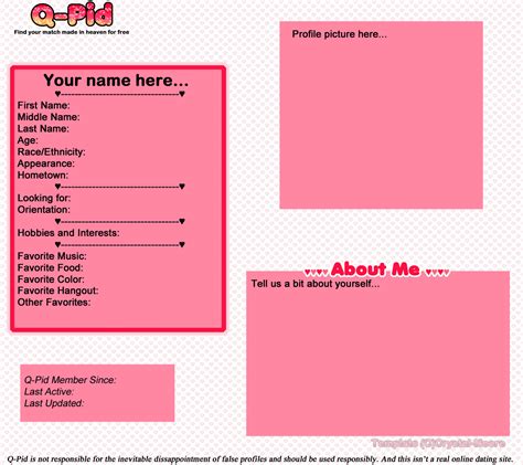 Online Dating Profile Mockup by CNM by Crystal-Moore on DeviantArt