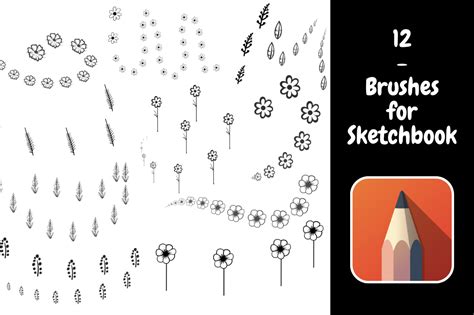 Floral Brushes for Autodesk Sketchbook Graphic by Natalia Bazilenco · Creative Fabrica